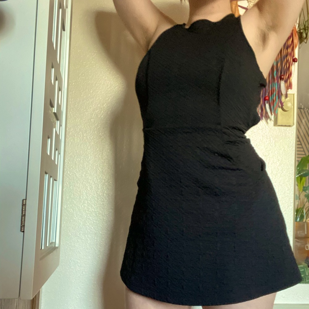 UO Open-back Black Dress w/ Pockets!